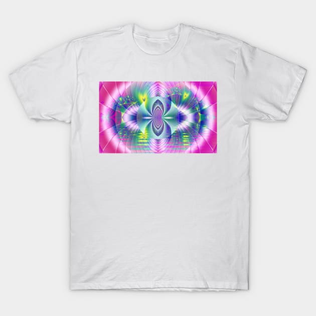 Pink Kaleidoscope Fractal T-Shirt by pinkal